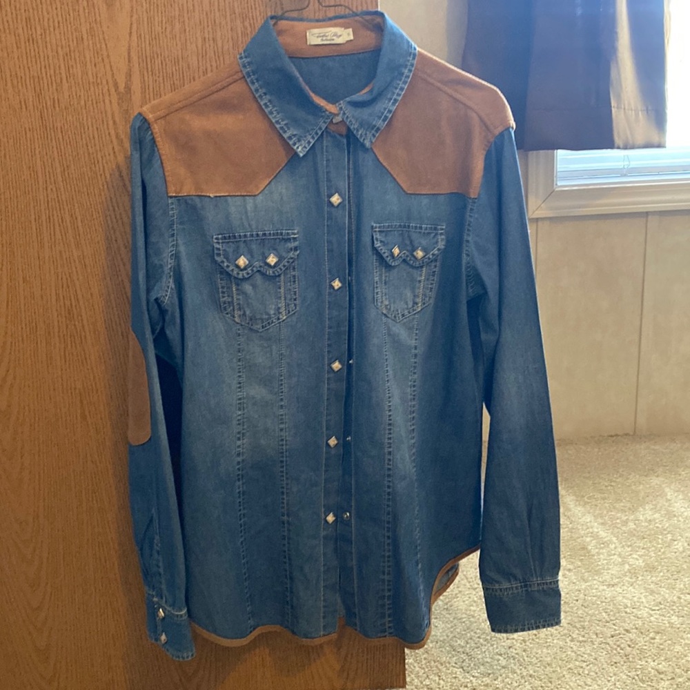 Tasha Polizzi Denim Western Shirt